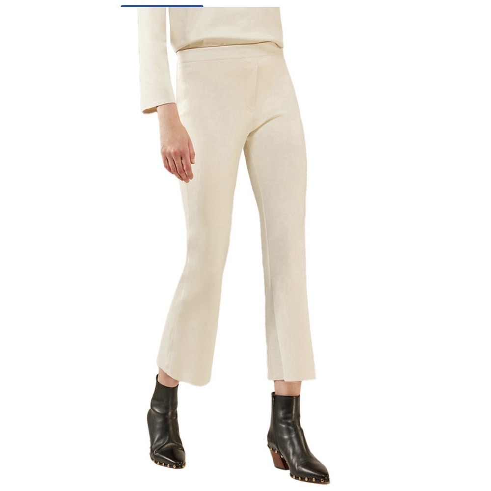 LIVIANA CONTI WOMEN'S TRUMPET TROUSERS CNTJ31‎ MILK COLOR MADE IN ITALY